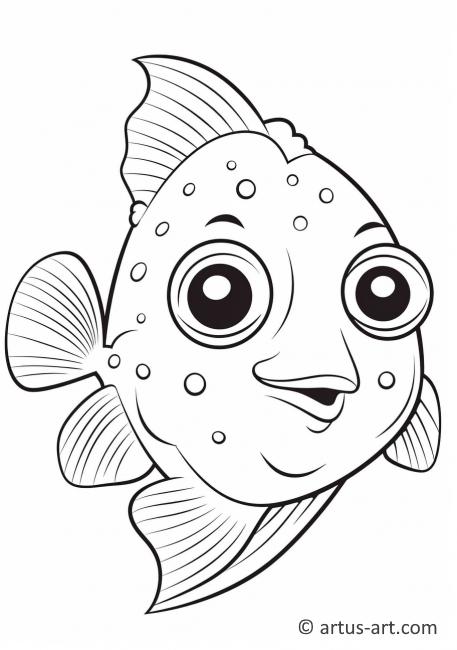 Page de coloriage de Flounder pour les enfants